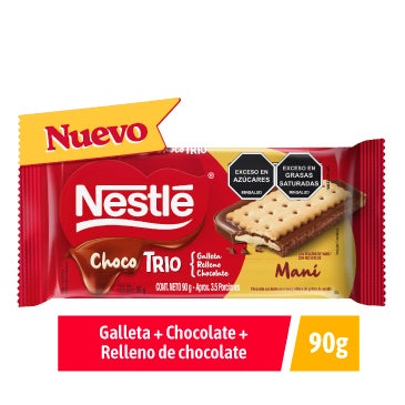 Chocolate Choco Trio NESTLÉ® con galleta y relleno de maní