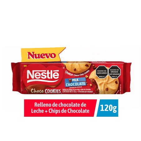 Galletas Choco Cookies NESTLÉ® con relleno y chips de chocolate