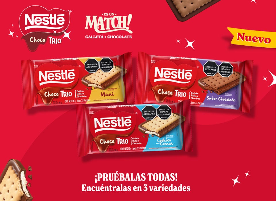 Nestlé® ChocoTrio - Es un Match Galleta + Chocolate