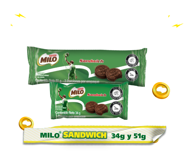 MILO® Galletas Sandwich 34g y 51g